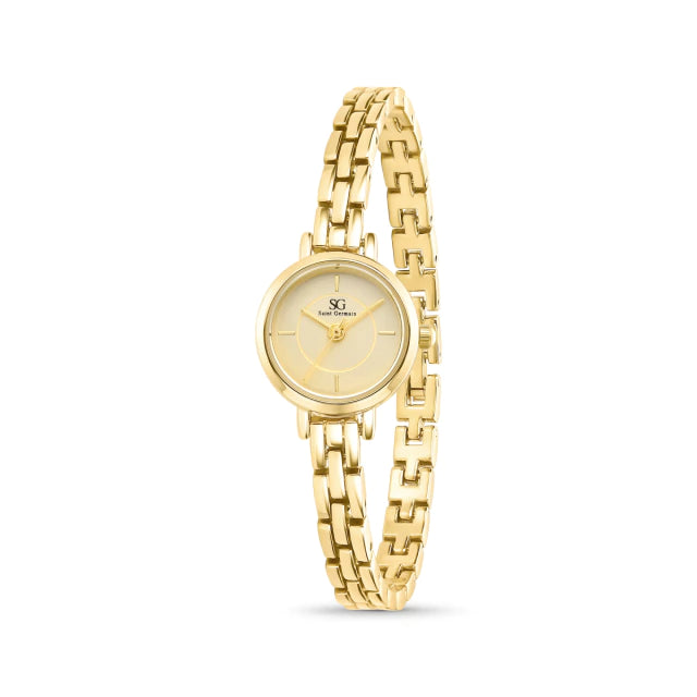 Relógio Feminino Pequeno Redondo Madison Dourado 19mm
