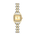 Relógio Feminino Dourado e Prata Diamond Bicolor com Cristais Cravejados