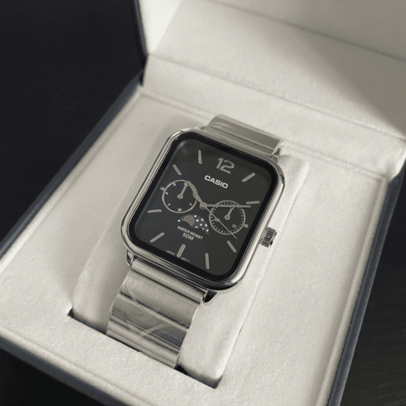Relógio Masculino Pequeno Casio Vintage Lunar