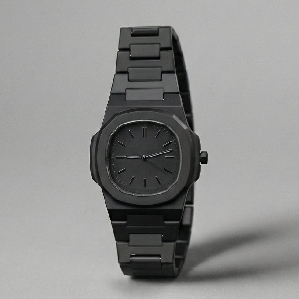 Relógio Preto Minimalista Nautilus