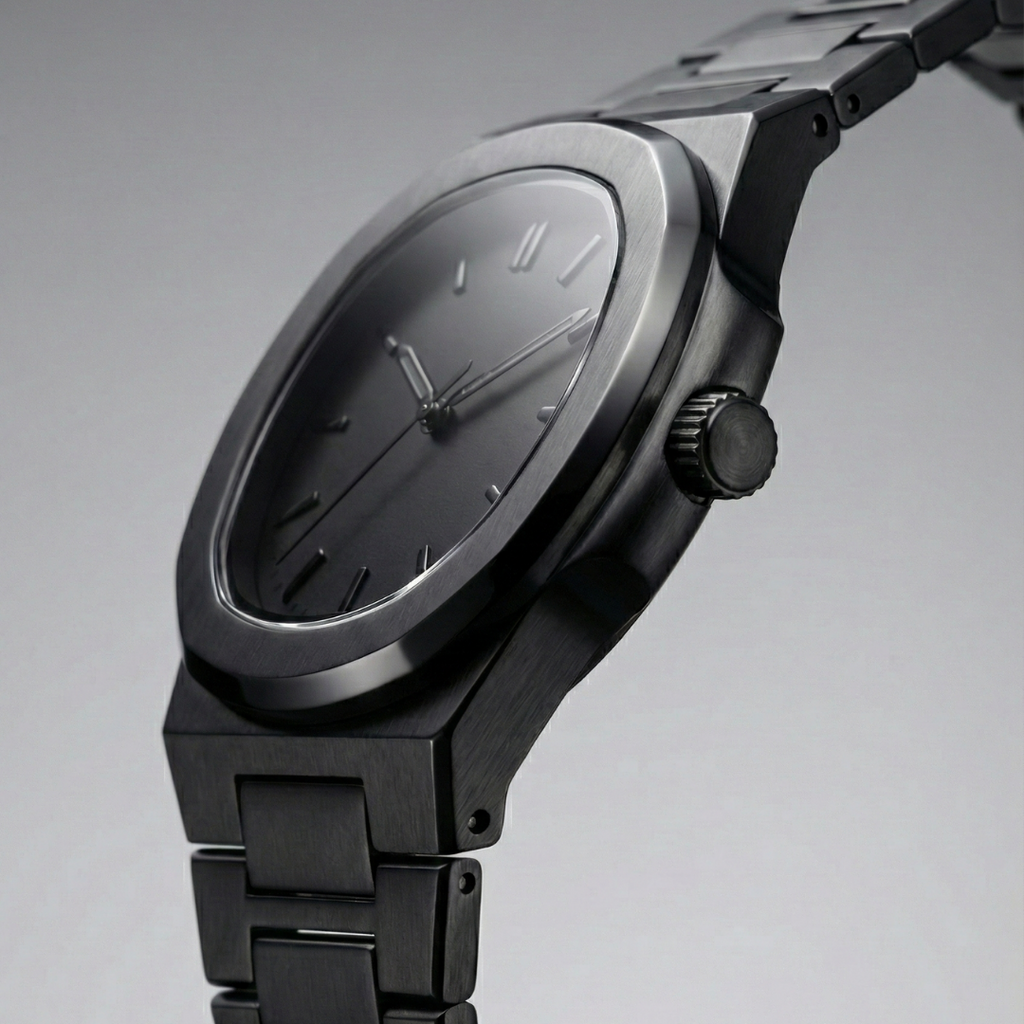 Relógio Preto Minimalista Nautilus