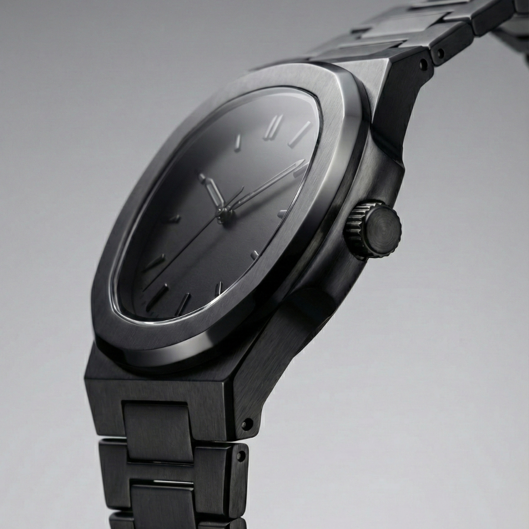Relógio Preto Minimalista Nautilus