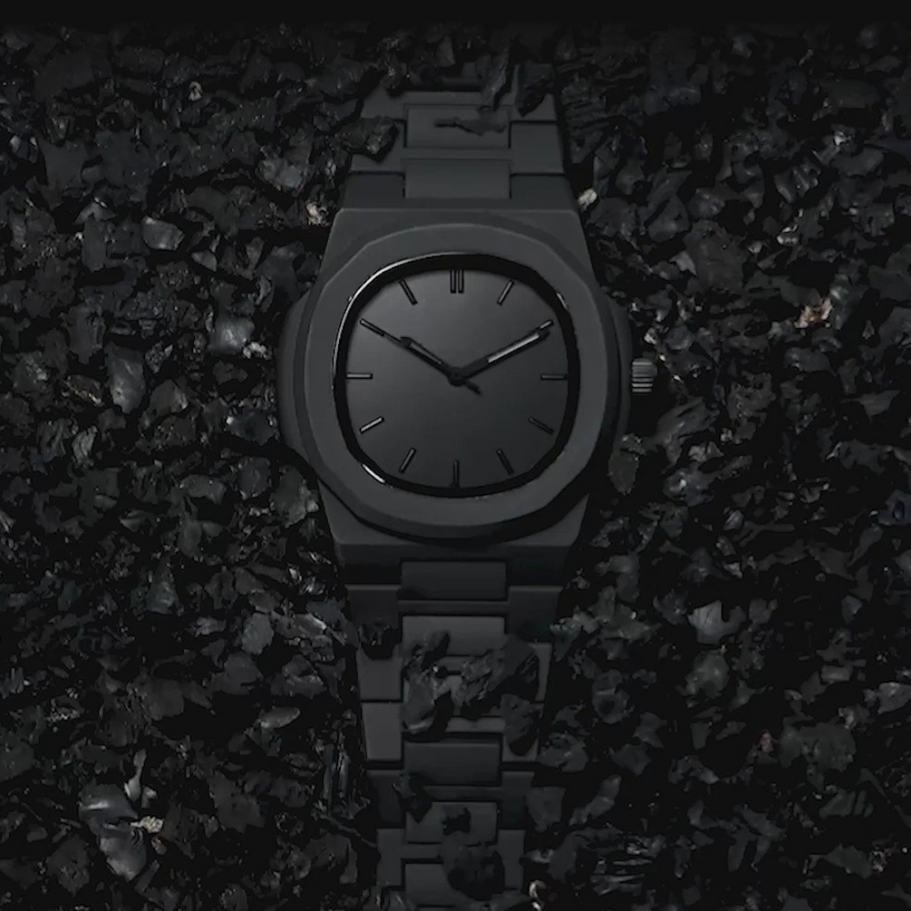 Relógio Preto Minimalista Nautilus