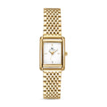 Relógio Feminino Dourado Retangular Square Astoria com Caixa Dourada