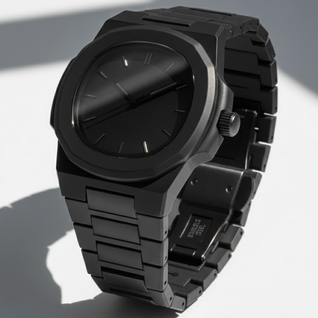 Relógio Preto Minimalista Nautilus