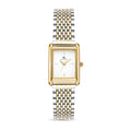 Relógio Dourado e Prata Feminino Square Astoria