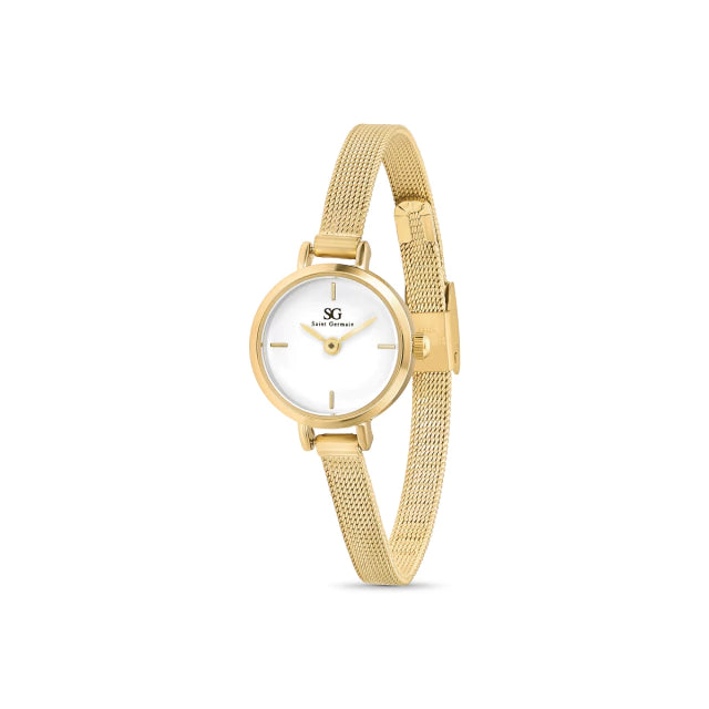 Relógio Feminino Slim Dourado Petite Chelsea Gold 19mm
