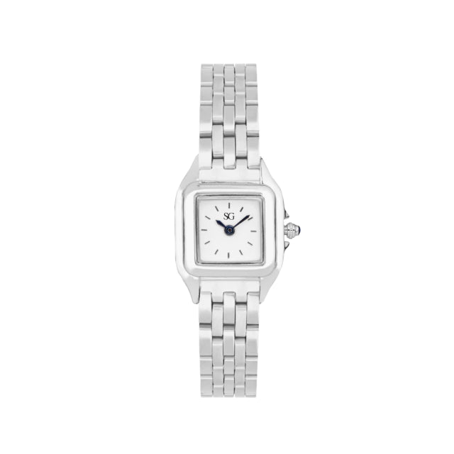 Relógio Prata Feminino Boxy
