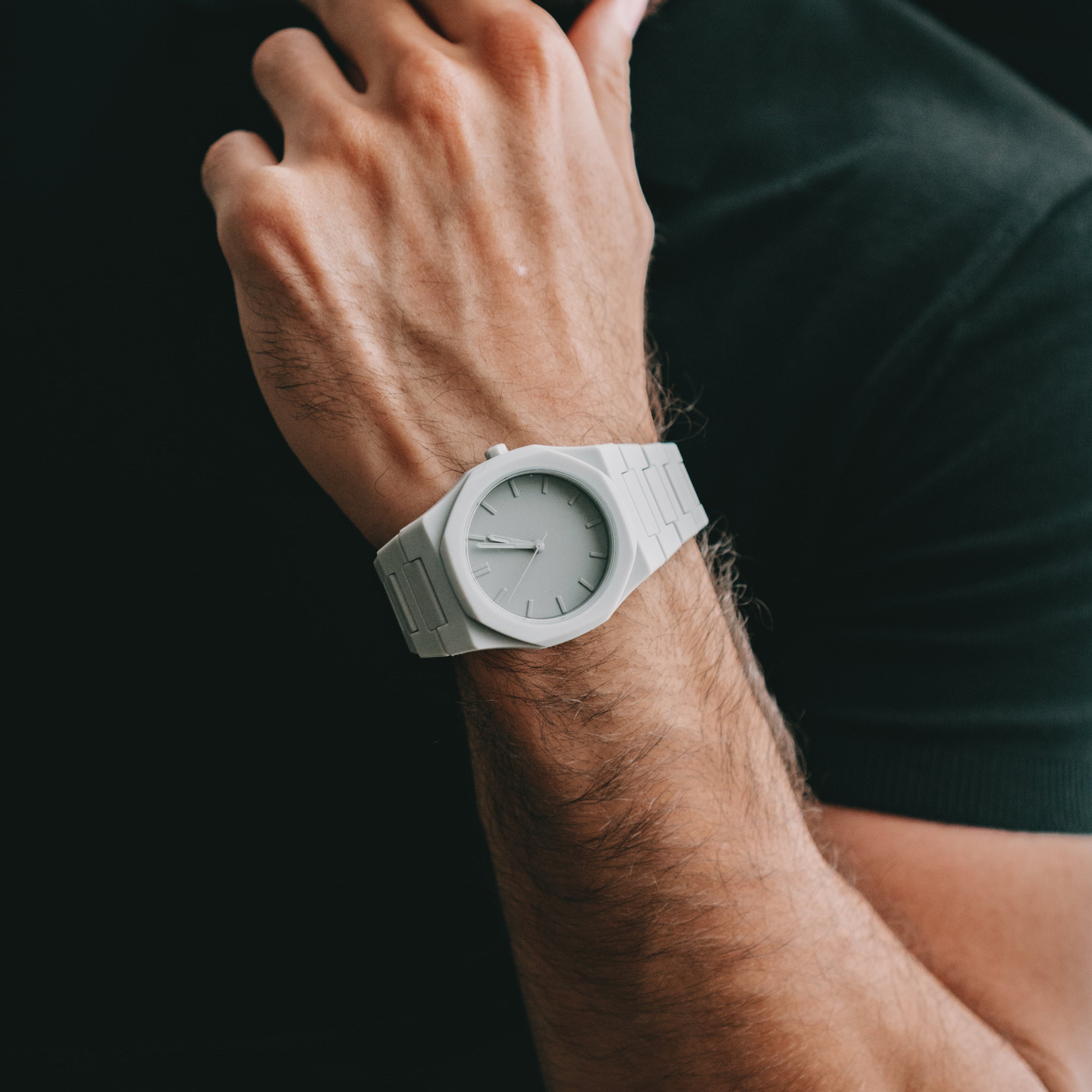 Relógio Masculino Branco Minimalista Phantom