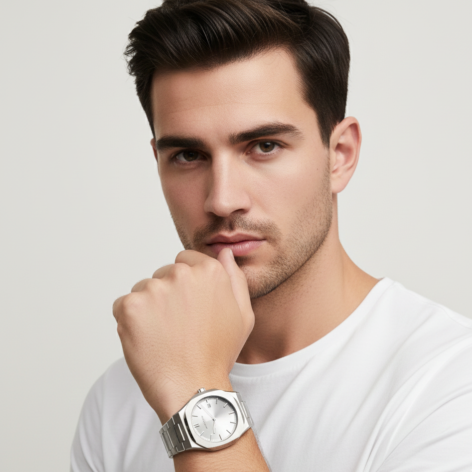 Relógio Masculino Automático Ultra Dial Prata