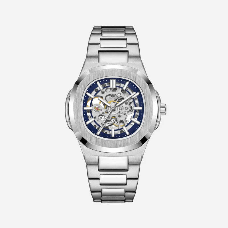 Relógio Masculino Prata Royal Skeleton