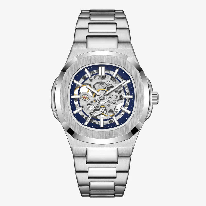 Relógio Masculino Prata Royal Skeleton