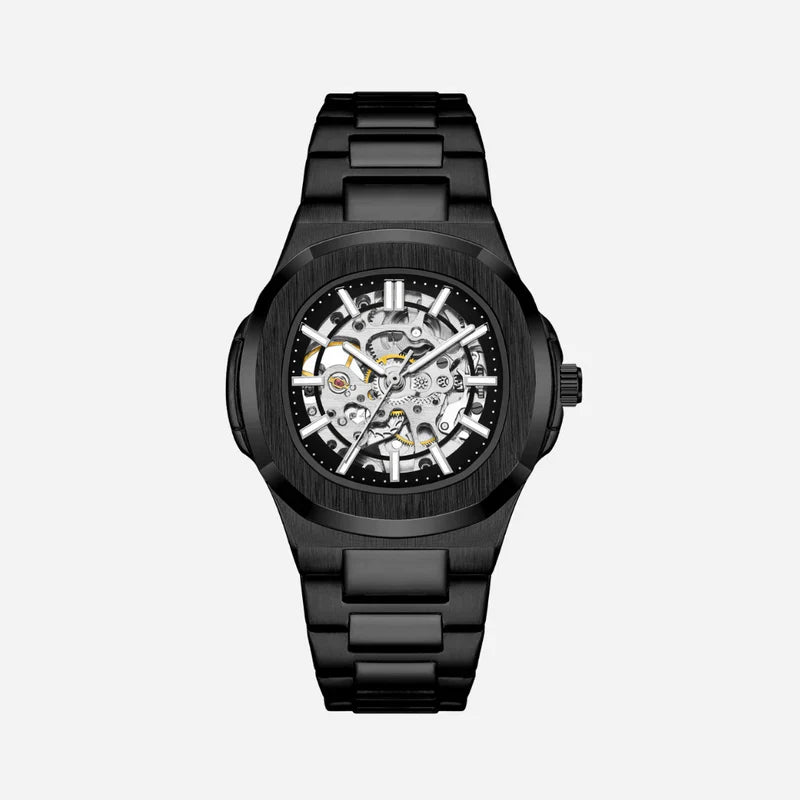 Relógio Masculino Preto Royal Skeleton