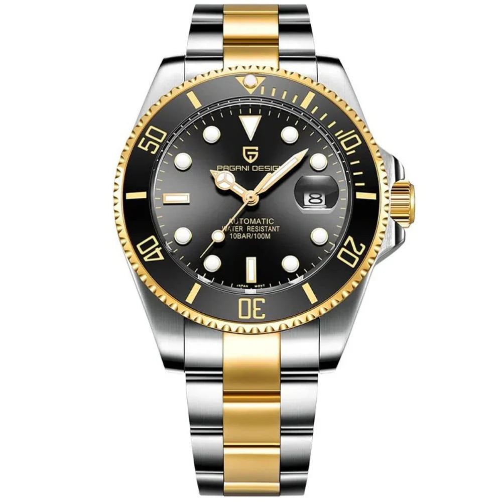 Relógio Masculino Prata e Dourado Pagani Nautilus