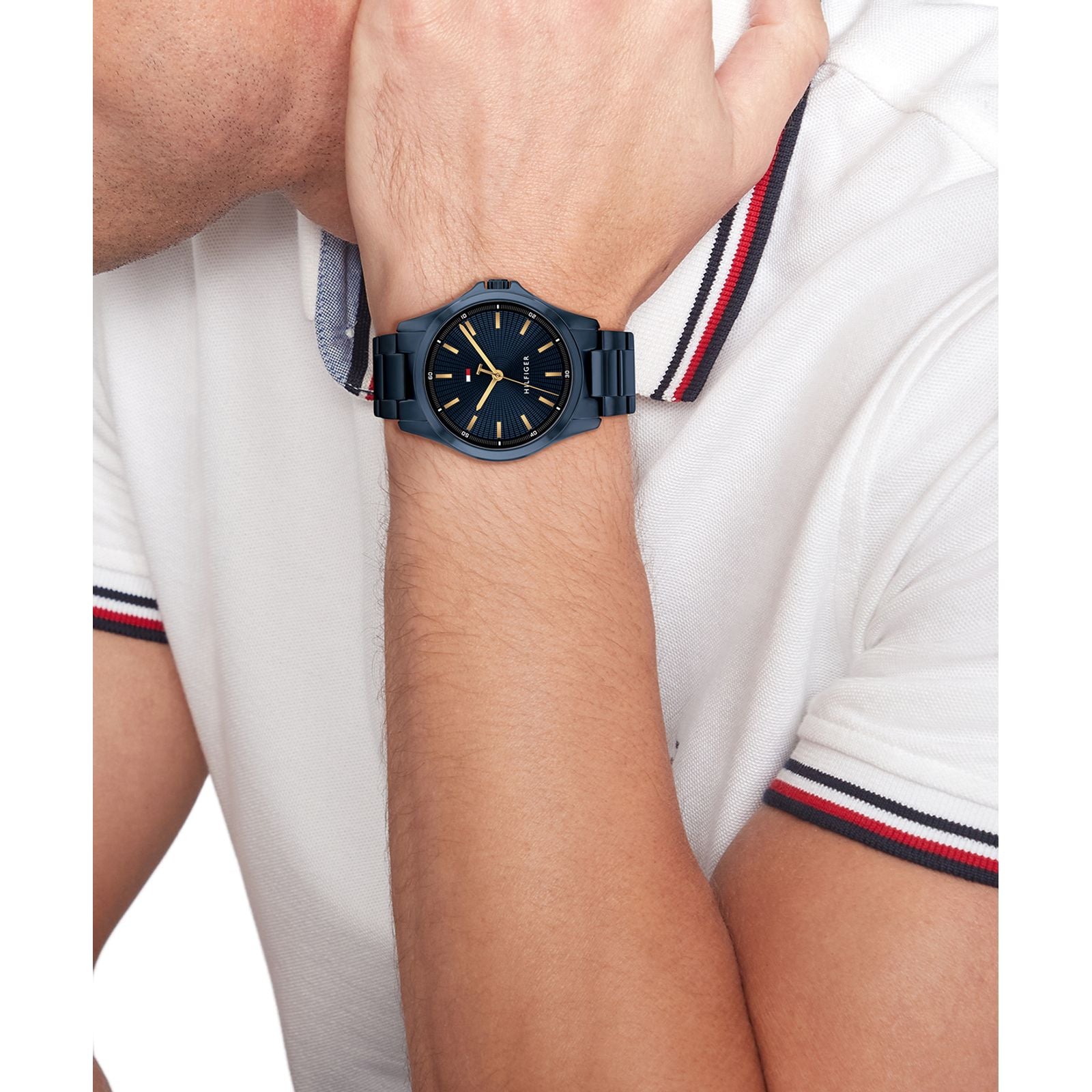 Relógio Tommy Hilfiger Azul Masculino Bruce em Aço