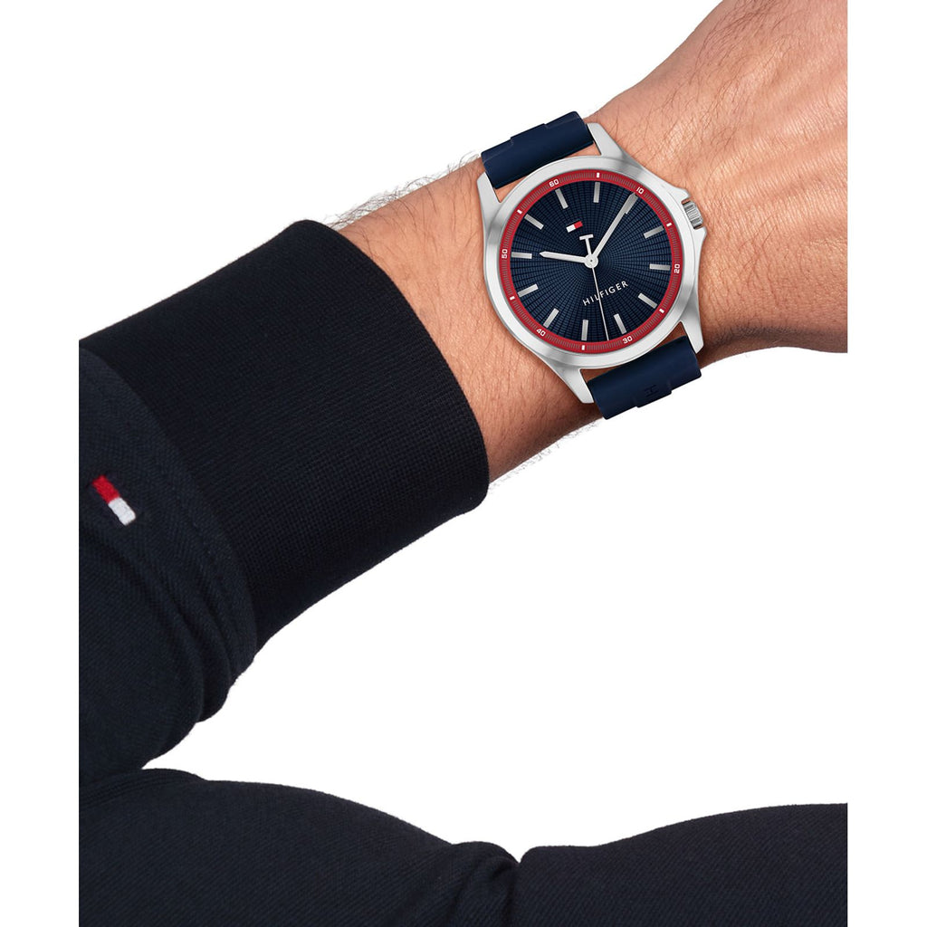 Relógio Masculino Tommy Hilfiger Bruce em Borracha Azul