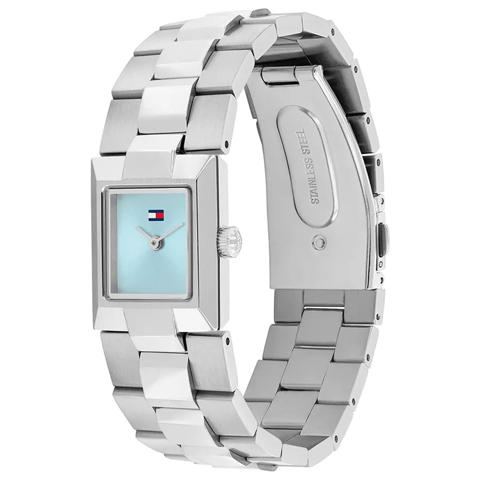 Relógio Tommy Hilfiger Prata Feminino Quadrado em Aço
