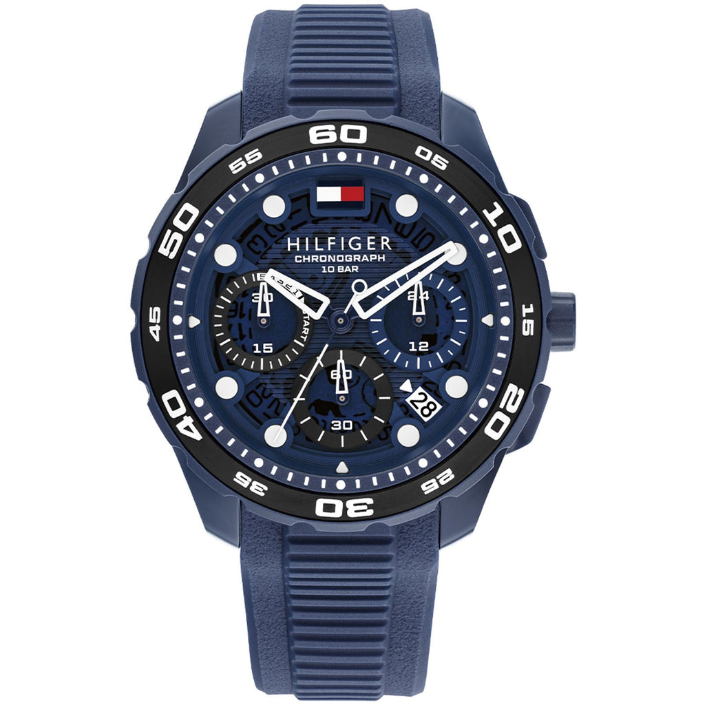 Relógio Tommy Hilfiger Masculino TH Regatta em Borracha Azul