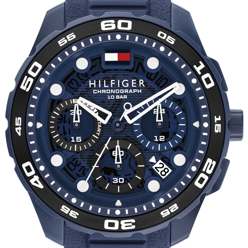 Relógio Tommy Hilfiger Masculino TH Regatta em Borracha Azul