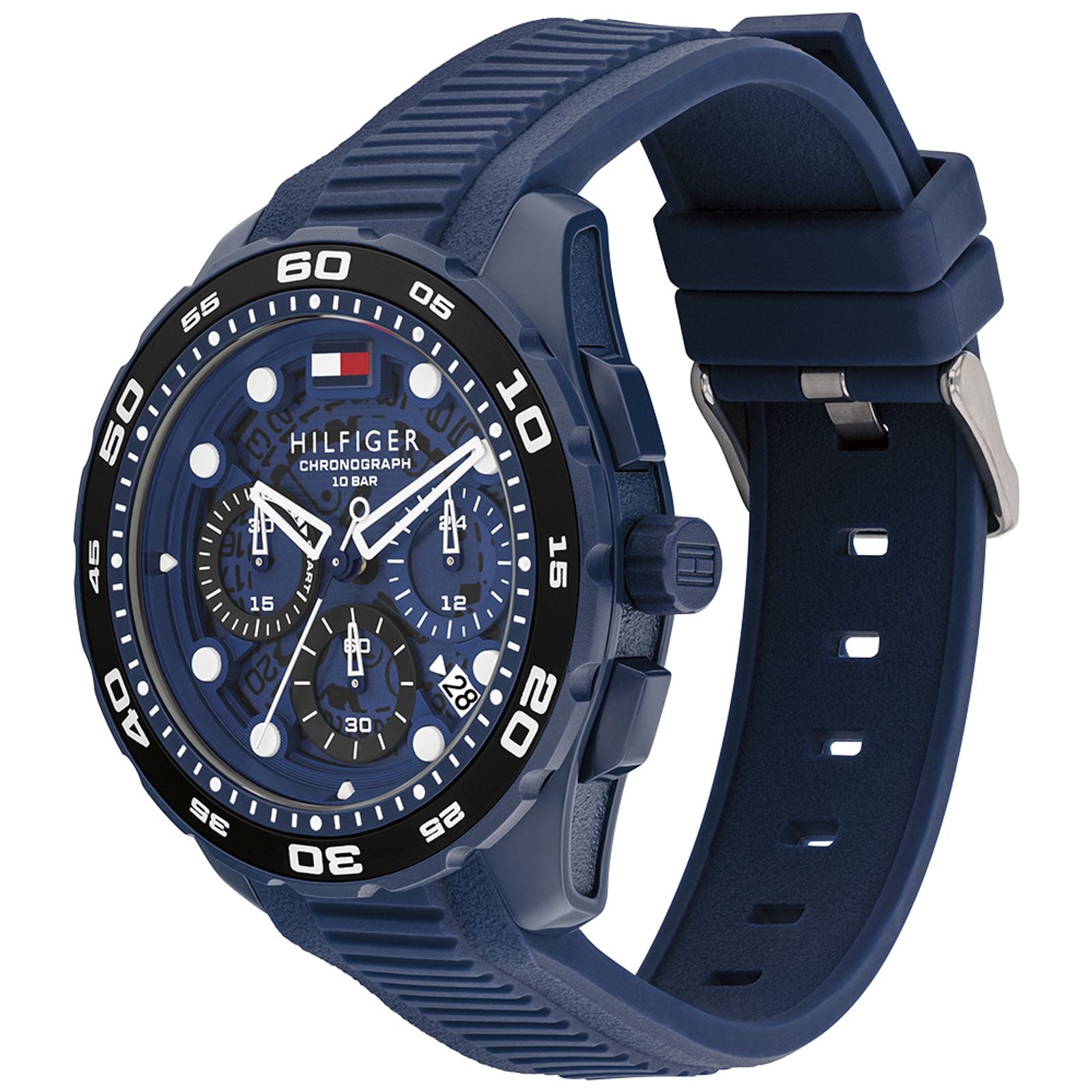 Relógio Tommy Hilfiger Masculino TH Regatta em Borracha Azul
