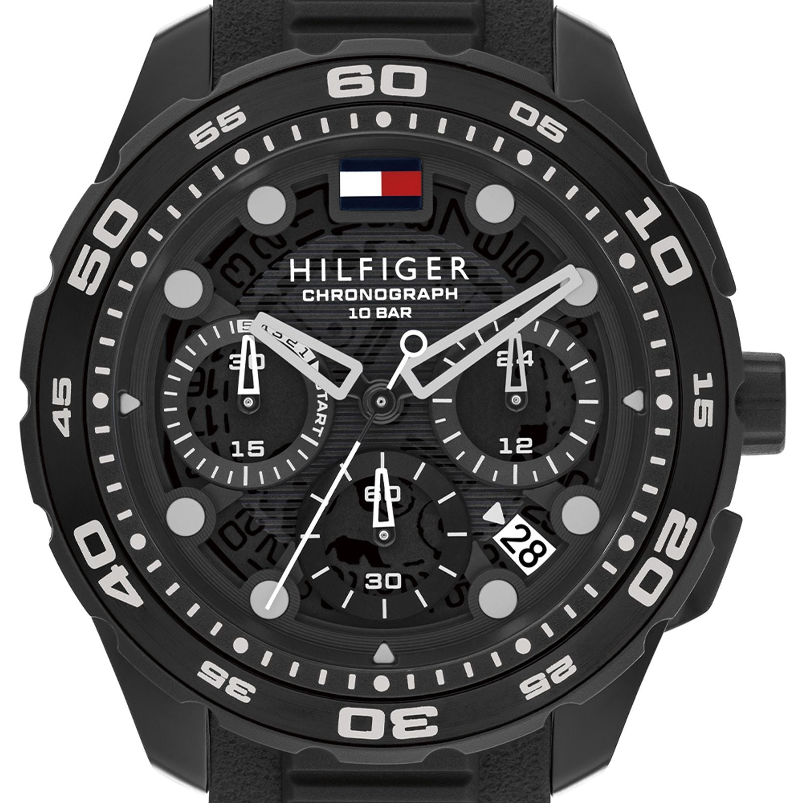 Relógio Tommy Hilfiger Masculino Preto TH Regatta em Borracha