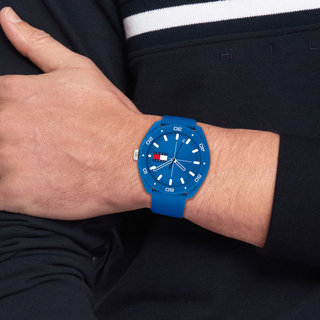 Relógio Tommy Azul Masculino Borracha Azul