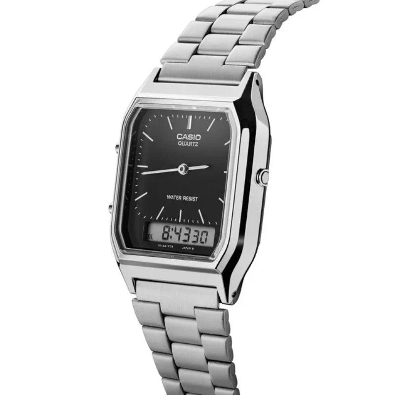 Relógio de Ponteiro Masculino Casio Fundo Preto