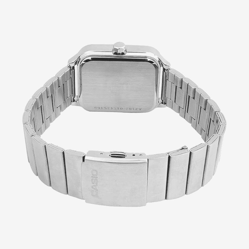 Relógio Fundo Branco Masculino Casio Vintage Lunar