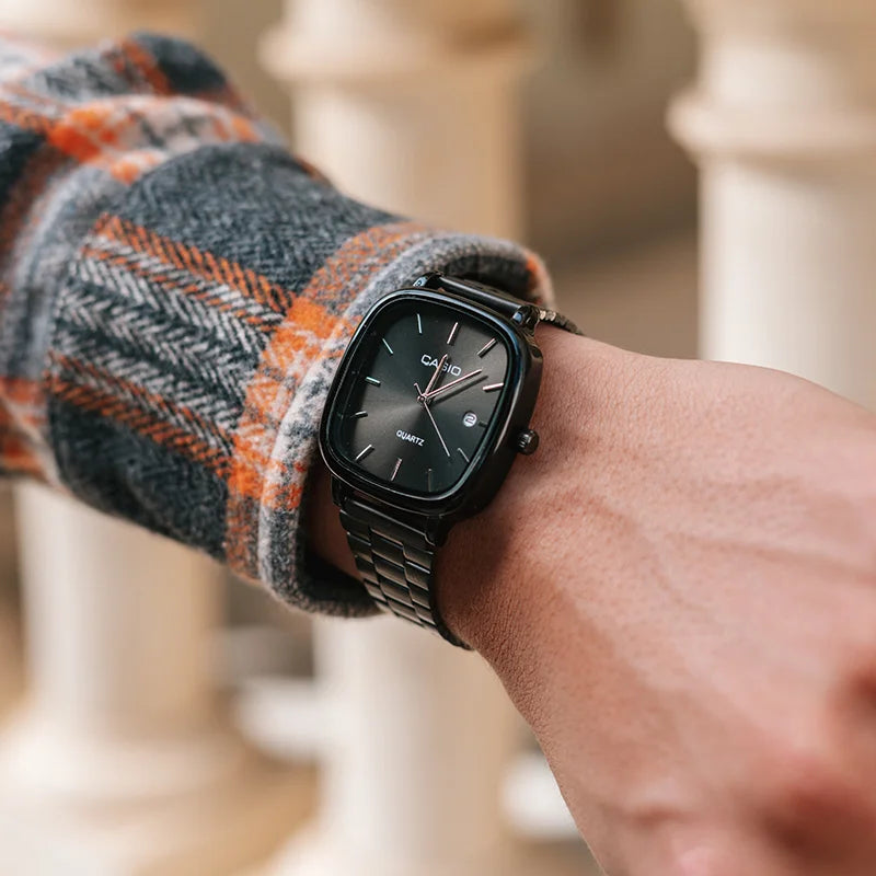 Relógio Masculino Quadrado Casio Preto Vintage