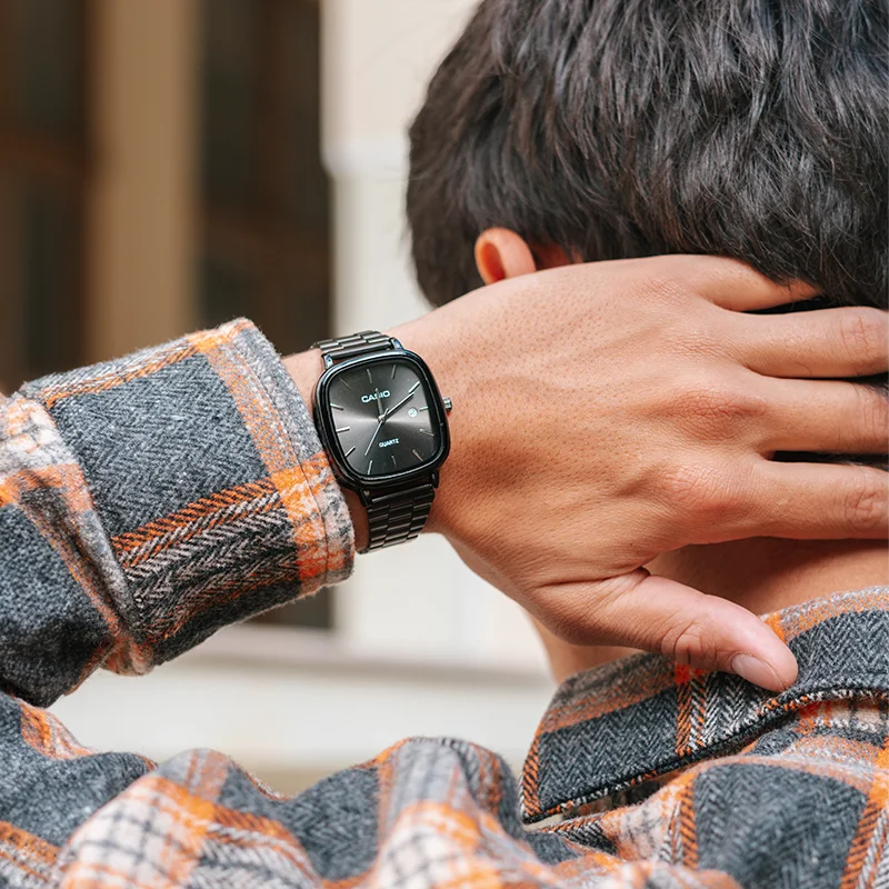Relógio Masculino Quadrado Casio Preto Vintage
