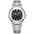 Relógio Casual Masculino Nautilus Prata/Preto