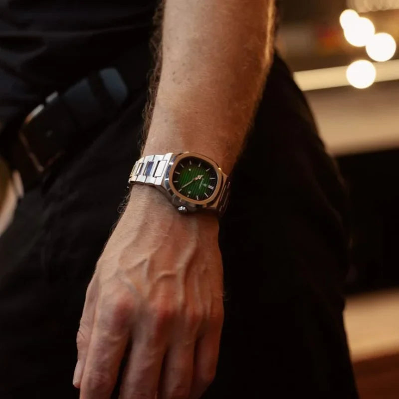 Relógio Masculino Casual Prata Nautilus