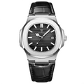 Relógio com Pulseira de Couro Masculino Nautilus Leather