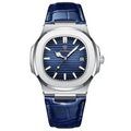 Relógio Masculino de Pulso Fino Nautilus Leather
