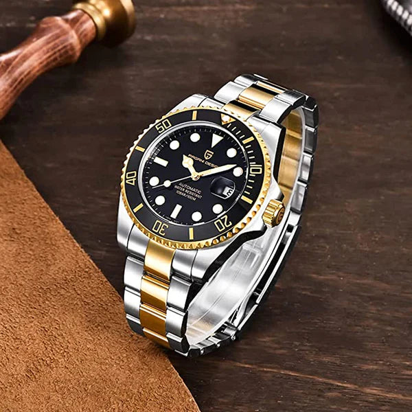 Relógio Masculino Prata e Dourado Pagani Nautilus