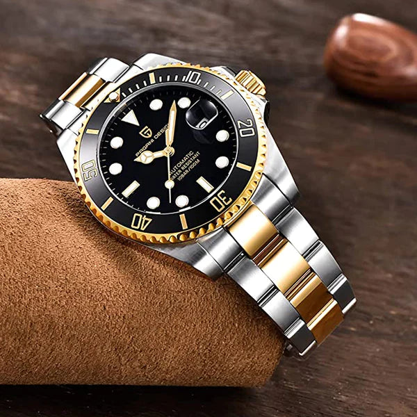 Relógio Masculino Prata e Dourado Pagani Nautilus