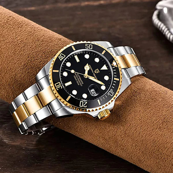 Relógio Masculino Prata e Dourado Pagani Nautilus