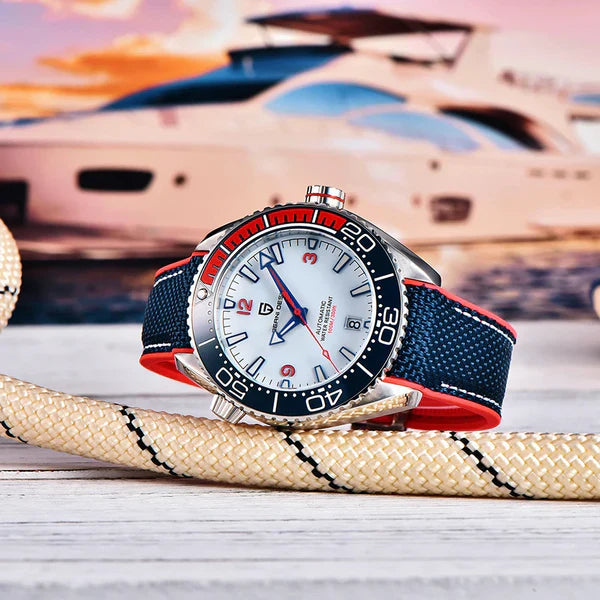 Relógio Masculino Moderno Pagani Clermont Blue Red