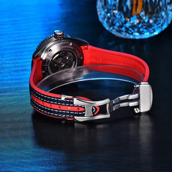 Relógio Masculino Moderno Pagani Clermont Blue Red
