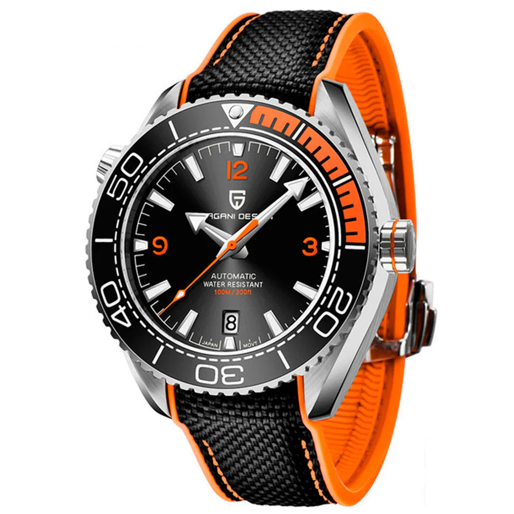 Relógio para Pulso Fino Masculino Pagani Clermont Laranja