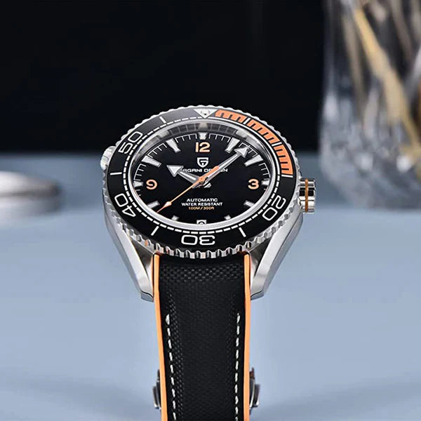 Relógio para Pulso Fino Masculino Pagani Clermont Laranja