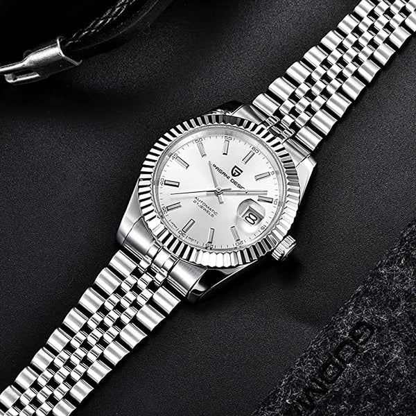 Relógio Masculino de Aço Pagani Giovanni Silver