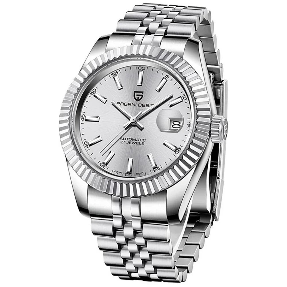 Relógio Masculino de Aço Pagani Giovanni Silver