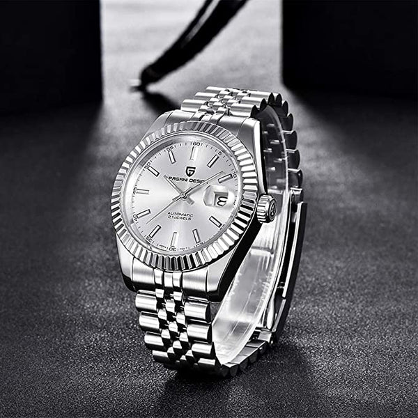 Relógio Masculino de Aço Pagani Giovanni Silver