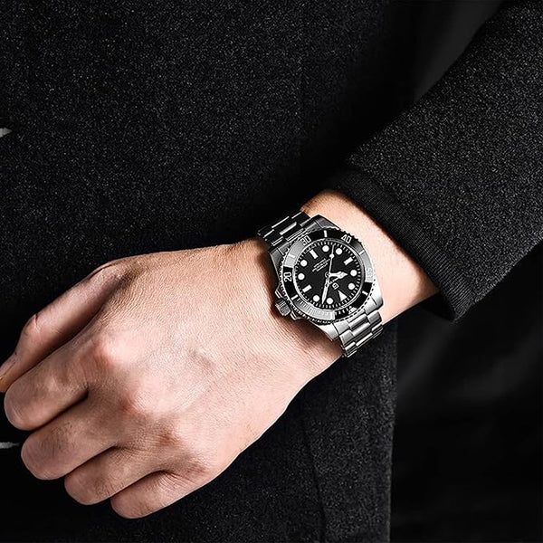 Relógio Masculino de Aço Inox Pagani Nautilus Black