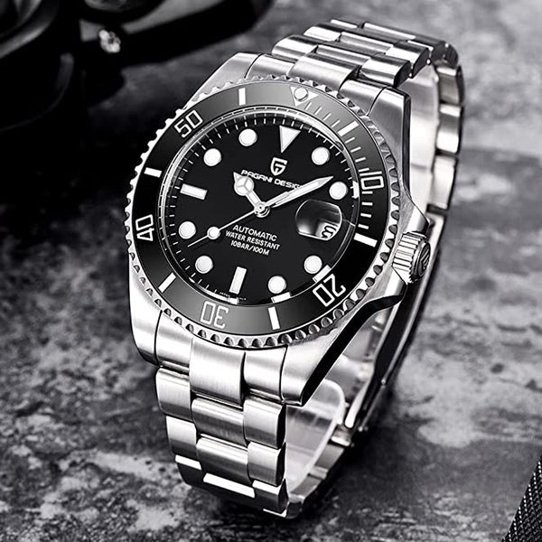 Relógio Masculino de Aço Inox Pagani Nautilus Black