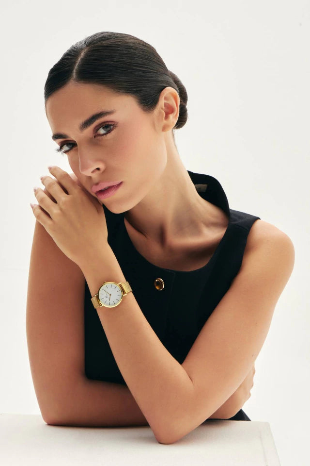 Relógio Feminino Dourado Chelsea Gold 32mm