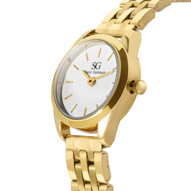 Relógio Feminino Dourado Mini Belle 24mm