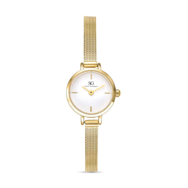 Relógio Feminino Slim Dourado Petite Chelsea Gold 19mm