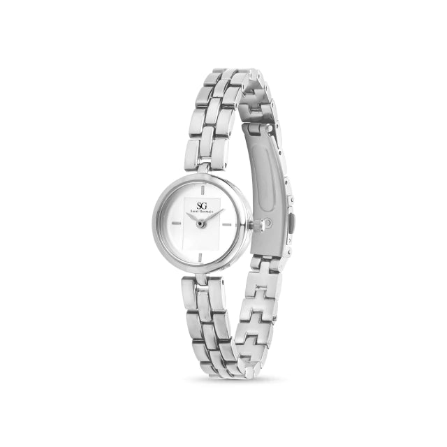 Relógio Slim Feminino Pequeno Petite Madison Prata